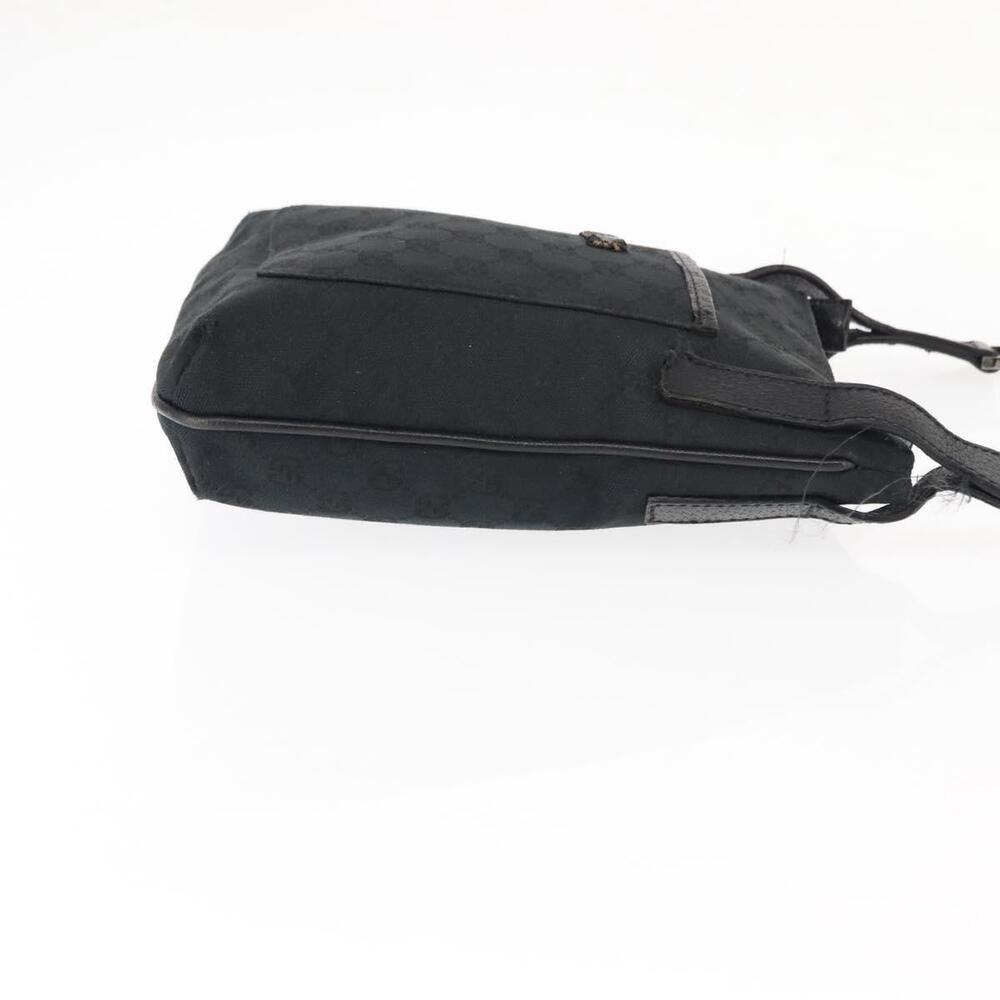 GUCCI GG Canvas Shoulder Bag Black Silver 122793 Auth 146012 - Picture 3 of 16